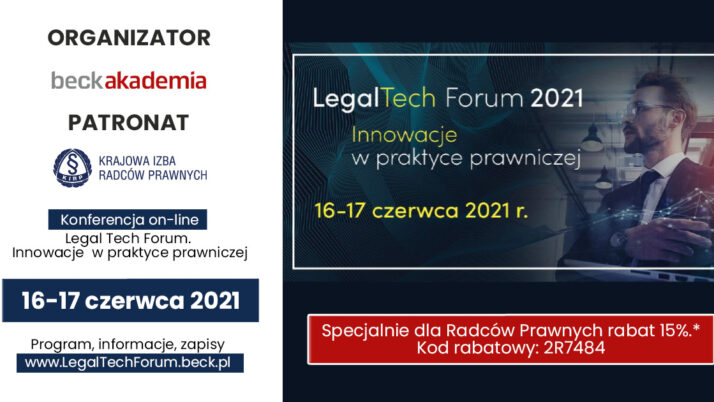 LegalTech Forum 2021. Innowacje w praktyce prawniczej.