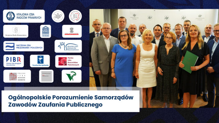 Ogólnopolskie Porozumienie Samorządów Zawodów Zaufania Publicznego podpisane