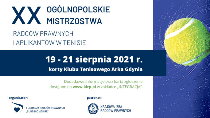 XX Ogólnopolskie Mistrzostwa Radców Prawnych i Aplikantów w Tenisie