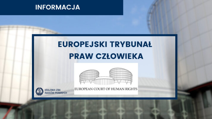 Informacja od Europejskiego Trybunału Praw Człowieka w sprawie składania skarg