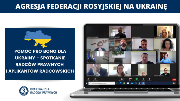 Pomoc pro bono dla Ukrainy – spotkanie radców prawnych i aplikantów radcowskich