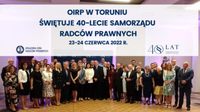 OIRP w Toruniu świętuje 40-lecie samorządu radców prawnych