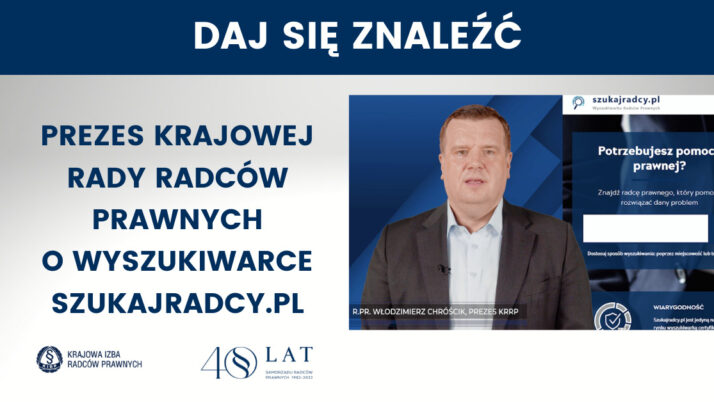 Prezes KRRP zachęca do zakładania wizytówek w wyszukiwarce szukajradcy.pl