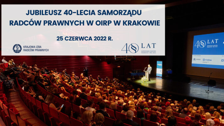 Uroczyste obchody 40-lecia samorządu w OIRP w Krakowie