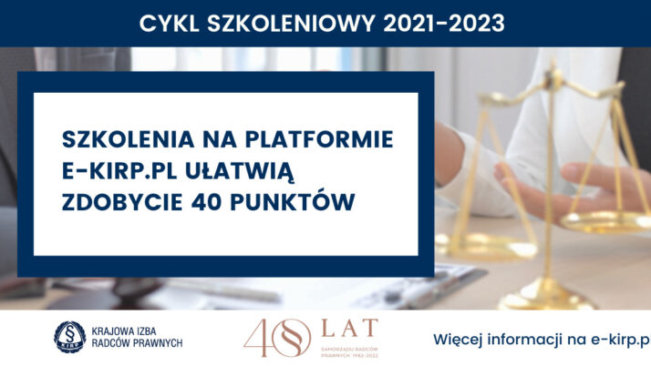 Szkolenia dostępne na platformie e-kirp.pl ułatwią zdobycie wymaganych 40 punktów