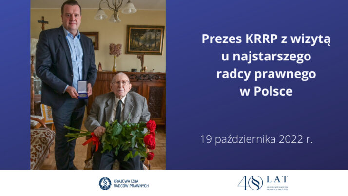 Prezes KRRP z wizytą u najstarszego radcy prawnego w Polsce