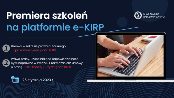 Premiera nowych szkoleń na platformie e-KIRP – 26 stycznia