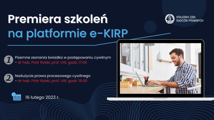 Premiera nowych szkoleń na platformie e-KIRP – 16 lutego