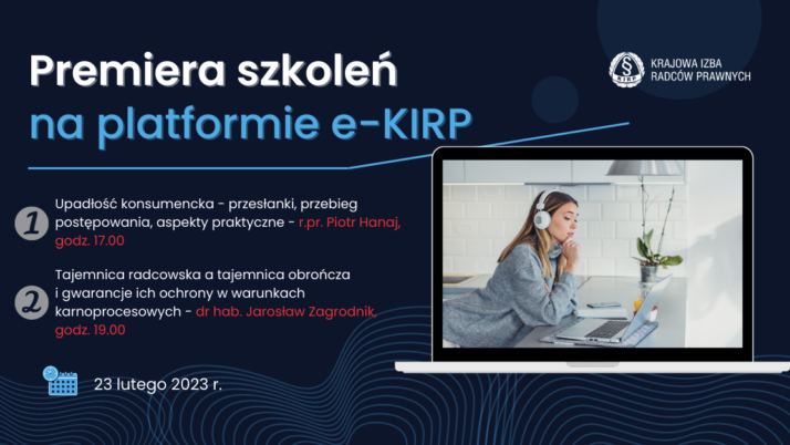 Premiera nowych szkoleń na platformie e-KIRP – 23 lutego