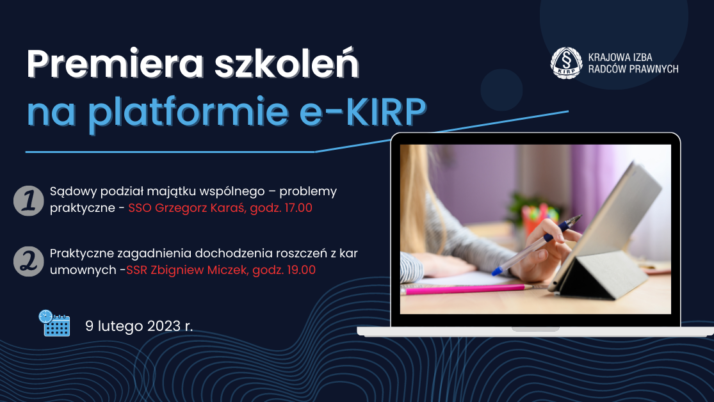 Premiera nowych szkoleń na platformie e-KIRP – 9 lutego