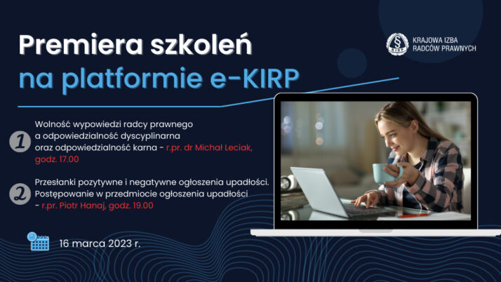 Już dziś premiera nowych szkoleń na platformie e-KIRP