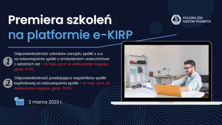 Premiera nowych szkoleń na platformie e-KIRP – 2 marca