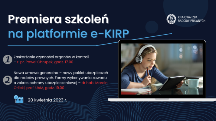 Premiera nowych szkoleń na platformie e-KIRP – 20 kwietnia