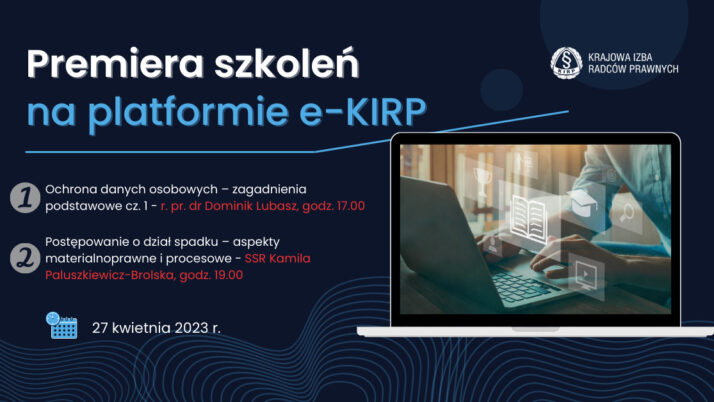 Premiera nowych szkoleń na platformie e-KIRP – 27 kwietnia
