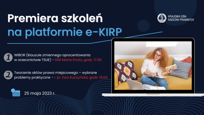 Premiera nowych szkoleń na platformie e-KIRP – 25 maja