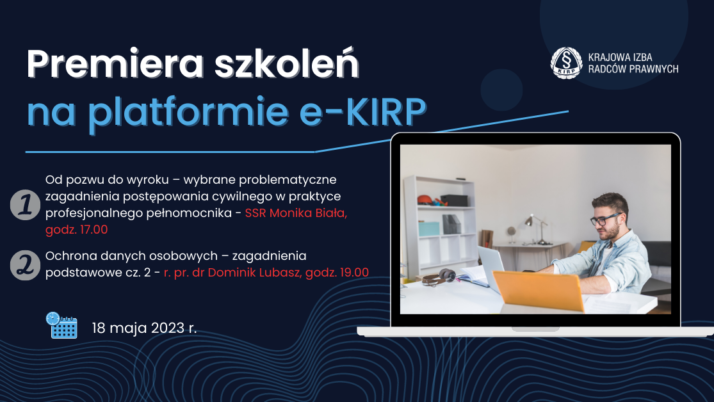 Premiera nowych szkoleń na platformie e-KIRP – 18 maja