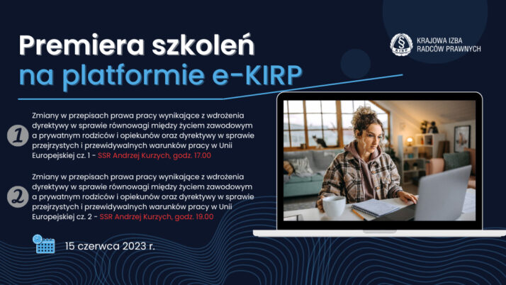 Premiera nowych szkoleń na platformie e-KIRP – 15 czerwca