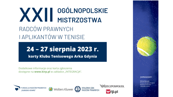 XXII Ogólnopolskie Mistrzostwa Radców Prawnych i Aplikantów w tenisie