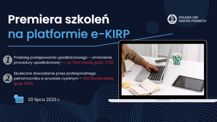 Premiera nowych szkoleń na platformie e-KIRP – 20 lipca