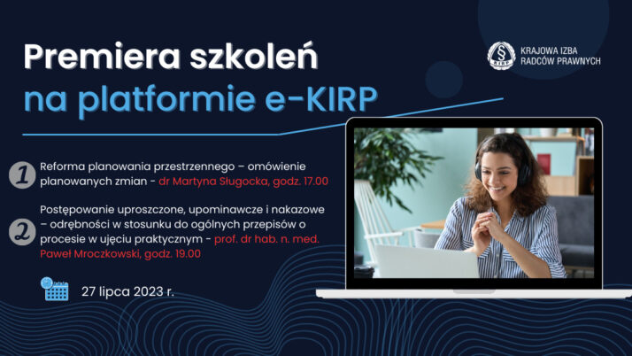 Premiera nowych szkoleń na platformie e-KIRP – 27 lipca