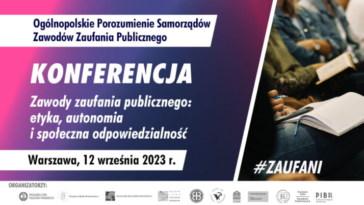 Zaproszenie na Konferencję Ogólnopolskiego Porozumienia Samorządów Zawodów Zaufania Publicznego