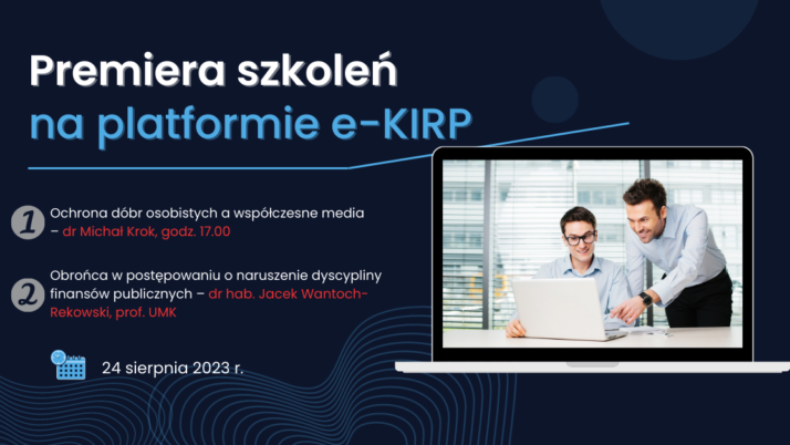 Premiera nowych szkoleń na platformie e-KIRP – 24 sierpnia