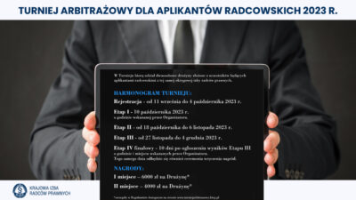 Rozpoczęły się zapisy do III edycji Turnieju Arbitrażowego dla aplikantów radcowskich