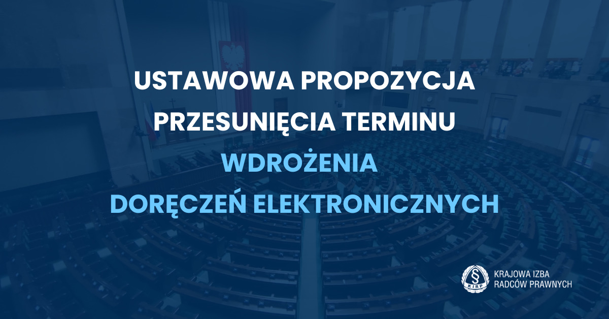 Projekt Ustawy O Zmianie Ustawy O Doręczeniach Elektronicznych ...