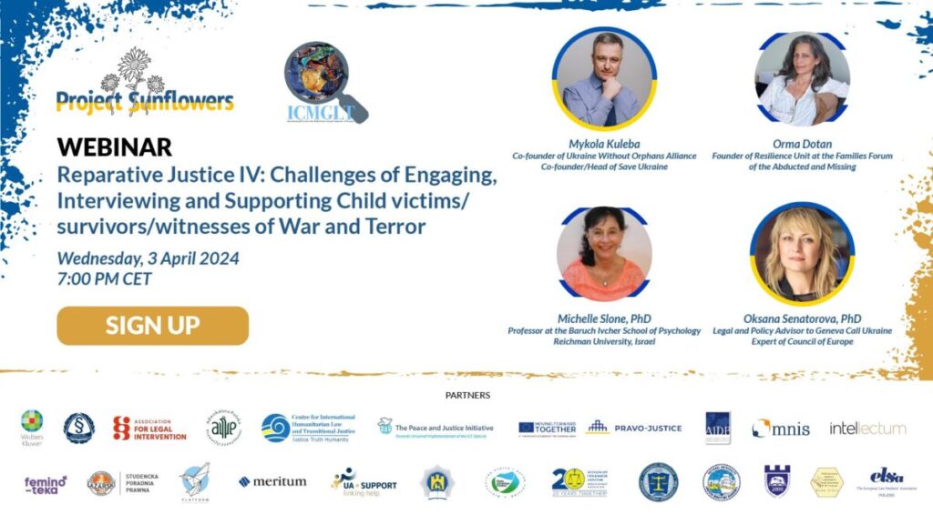 Sprawiedliwość naprawcza IV: Wyzwania związane z angażowaniem, przeprowadzaniem wywiadów i wspieraniem dzieci będących ofiarami / ocalałymi / świadkami wojny i terroru