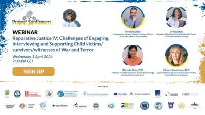 Webinarium:„Sprawiedliwość naprawcza IV: Wyzwania związane z angażowaniem, przeprowadzaniem wywiadów i wspieraniem dzieci będących ofiarami / ocalałymi / świadkami wojny i terroru”